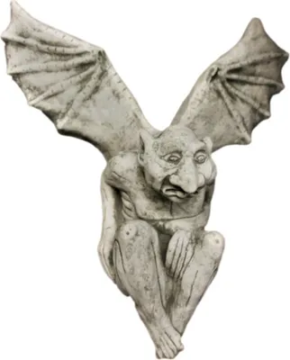 Produktbild von Schöner Wand Gargoyle aus Steinguss perfekt für den Garten die Terrasse oder den Vorgarten ist Frostfest Witterungsbeständig und Neu 45cm H, 1875