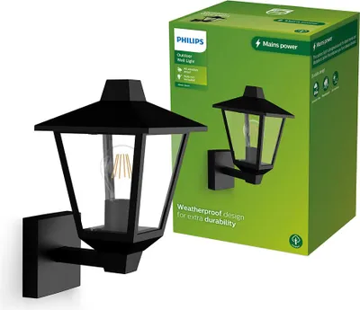 Image de Applique Extérieure Kinno éclairage Haut, Design Lampadaire, E27 - Philips