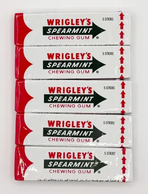 Obrázek produktu pro Žvýkačky Wrigley's Spearmint - 5 balení - 5×5 proužků - 25 kusů