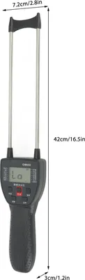Produktbild von Digitales LCD-Getreidefeuchtemessgerät mit zwei Sonden, Hintergrundbeleuchtung und Sprachausgabe für Bohnen, Reis, Weizen und Mais