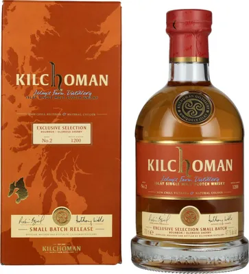 Image de Kilchoman Islay Single Malt Whisky Bourbon/Oloroso Sherry SMALL BATCH 2 47,1% Vol. 0,7l en boîte cadeau