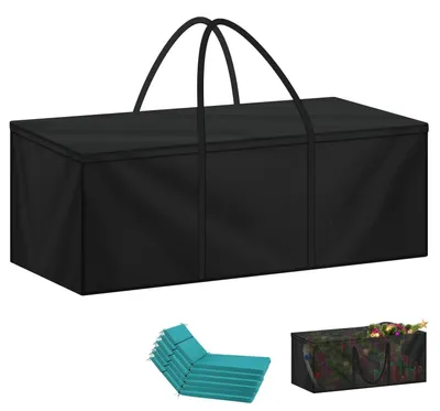 Imagen del producto de Omgoods - Gran bolsa de almacenamiento para cojines de jardín - Funda protectora impermeable de 175x60x80 cm