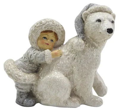Produktbild von Clayre & Eef Figur Kind 11 cm Weiß Polyresin