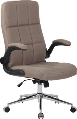 Produktbild von CLP Bürostuhl Riverside höhenverstellbar und drehbar taupe Material Stoff