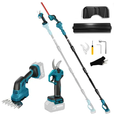 Akku-Heckenschere 6-in-1 mit Teleskopstange, 18 V, 30 cm