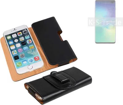 Produktbild von K-S-Trade Schützhülle Handyhülle kompatibel mit Samsung Galaxy S10+ Exynos Holster Gürtel Tasche Schutzhülle Handy-Tasche Smartphone Case