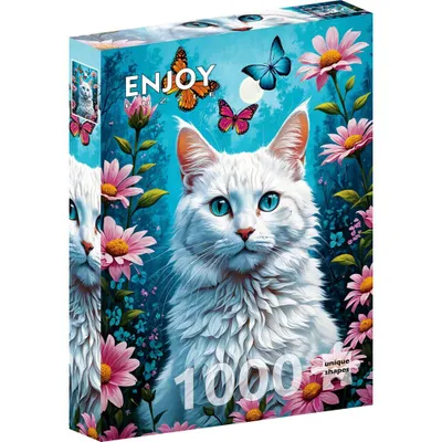 Zdjęcie produktu dla Puzzle 1000 elementów Enjoy – Biały kot