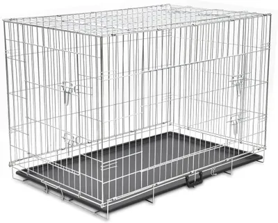 Produktbild von Faltbarer Hundetransportkäfig aus Draht mit 2 Türen, verschiedene Größen