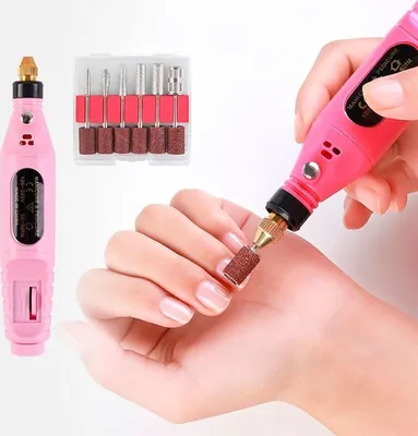 Produktbild von Elektrische Nagelfeile 6-in-1-Maniküreset - Rosa