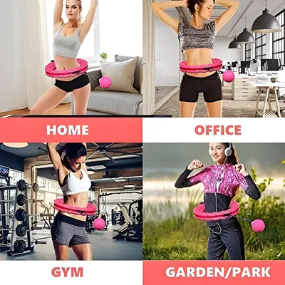 Produktbild von PolkaHome® Verstellbarer Hula-Hoop-Reifen für Erwachsene – Fitness und Gewichtsverlust – Durchmesser 55-125 cm