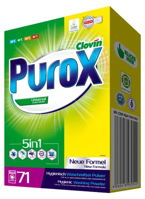 Produktbild von PUROX Universal Waschpulver 5 kg, 71 Waschladungen, für alle Textilien