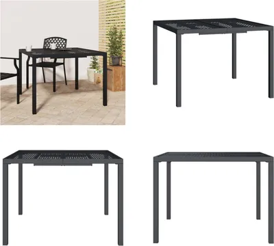 Immagine prodotto di vidaXL Tavolo da giardino antracite 100x100x72 cm in acciaio - Tavolo da giardino - Tavoli da giardino - Tavolo da esterno - Tavolo da patio