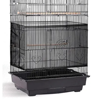 Imagen del producto de TRANKIELO® - Cubierta para jaula de pájaros, ideal para loros y periquitos. Tejido de malla suave y transpirable. Ajustable y lavable a máquina (200 x 38 cm, color )