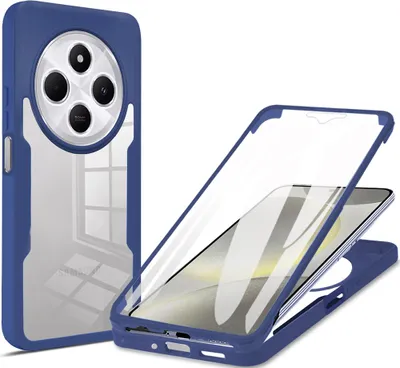 Produktbild von Schutzhülle für Xiaomi Redmi 14C, Eingebautem Displayschutz 360 Grad Komplettschutz Handyhülle Blau