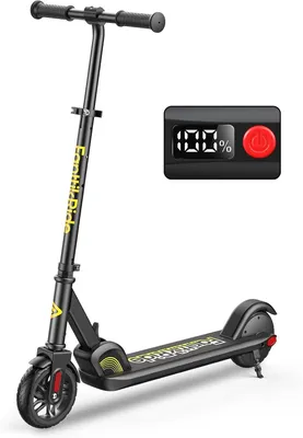 Obrázek produktu pro Elektrická koloběžka C9 pro děti ve věku 8-12 let, 2 rychlosti (10/16 km/h), dojezd 8 km, výškově nastavitelná, skládací, černá elektrická koloběžka pro děti