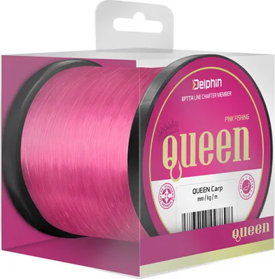 Produktbild von DELPHIN QUEEN Carp, 600m, 0,35mm, 9.1kg / 20,06lbs, rosa, Monofile Karpfen Angelschnur, 101002811