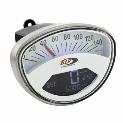 Produktbild von SIP 2.0 Digital/Analog Geschwindigkeitsmesser/Drehzahlmesser Weiß Edelstahl