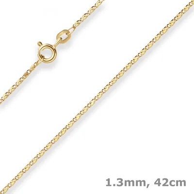1-3mm-S-Panzerkette-aus-585-Gelbgold-42cm