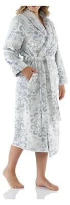 Produktbild von Langer Damenbademantel aus Sherpa-Fleece | Weicher und warmer Morgenmantel für Damen | Eleganter Hausmantel mit Schalkragen und Taschen | Nachhaltige Nachtwäsche
