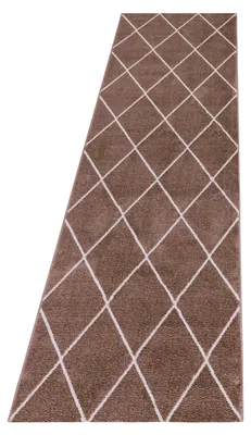 Productafbeelding van Tapijt, vloerkleed voor de woonkamer, koperkleurig, 80x250 cm, chevron-design