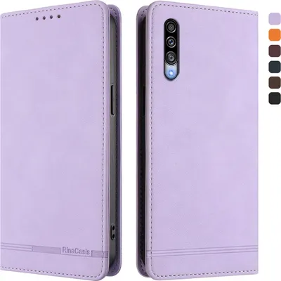 Produktbild von Hülle für Samsung Galaxy A50 / A50S / A30S, Retro Kunstleder Ständer Klapphülle mit Kartenfächer und Magnetische Violett