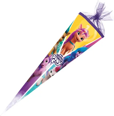 Produktbild von Nestler Schultüte My little Pony Generation 5 eckig mit Tüllverschluss 85cm