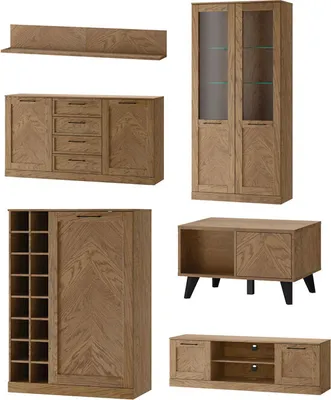 Immagine prodotto di Accogliente set da soggiorno a 5 pezzi Rovere rustico semisolido