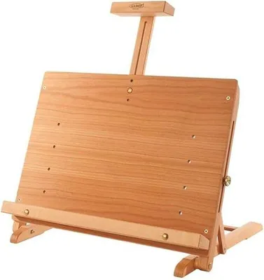 Imagen del producto de Silecomplaza - Caballete de mesa, soporte para partituras, madera, 37 x 48 x 63 cm