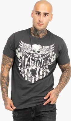 Image de Herren T-Shirt normal Passform WESTLAKE Anthracite/Off-White L Tapout