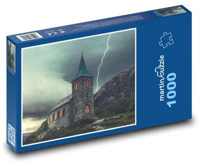 Obrázok produktu pre Puzzle 1000 Búrka nad kostolom - martinpuzzle