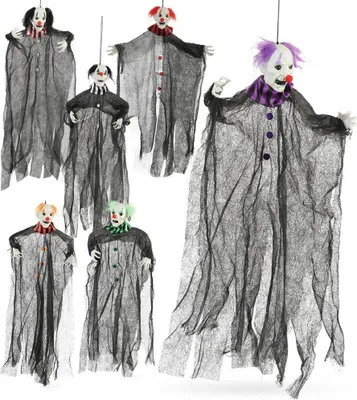 Produktbild von Halloween Deko Hänger Horror Clown 50 cm Karneval Party Fasching Cosplay