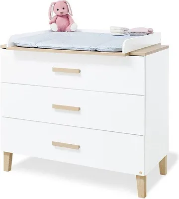 Produktbild von Famanu Babykommode Vielseitiges Design - 110 cm x 77 cm/56 cm x 101 cm, verstellbare Höhe 93 cm