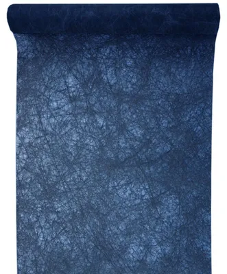 Produktbild von Tischläufer 5m x 30cm Seidenfaser Royalblau Dunkelblau Deko Tischdekoration