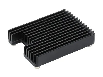 Produktbild von Aluminium-Kühlkörper für Raspberry Pi Compute Module 4, mit Antennenaussparung