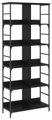 Obrázek produktu pro Regál, 4 úrovně, rozměry 78,5 x 33 x 188,5 cm, materiál: kov, dřevotříska