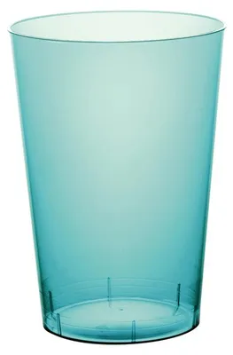 Produktbild von 10 Mehrweg Becher türkis transparent Plastikbecher 230ml Wiederverwendbar bunt