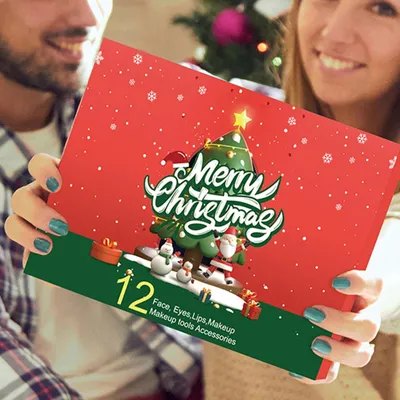 Obrázek produktu pro Adventní Kalendář s Make-upem Vánoční Odpočítávání 12dílná Sada Beauty