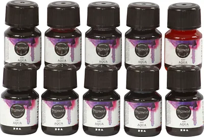 Produktbild von Flüssige Aquarellfarbe, Sortierte Farben, 10x30 ml/ 1 Pck [HOB-34399]