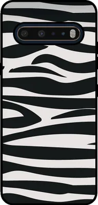 Produktbild von Smartphonica Handytasche geeignet für LG V60 mit Zebradruck - TPU zurück Abdeckung Fall Zebra-Design - Schwarz Weiß