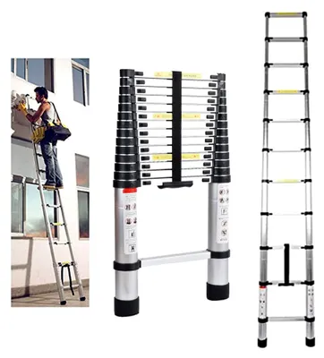 Produktbild von 5m Klappleiterverlängerung Tragbare Aluminiumleiter mit 13 Stufen und einer maximalen Belastung von 150kg