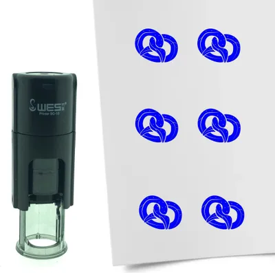 Produktbild von CombiCraft Selbstfärbender Stempel 'Bretzel' in der Farbe Blau, Ø10mm