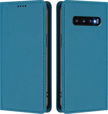 Image de Etui en cuir pour Samsung Galaxy S10, étui magnétique en cuirPolyuréthaneavec support Lake blue