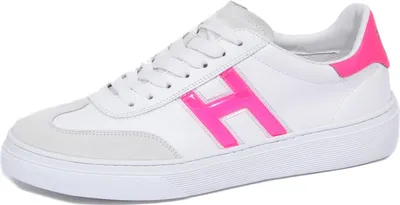 Produktbild von 1095J sneaker donna weiß/rosa fluo HOGAN H365 scarpe H gel shoe woman