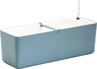 Zdjęcie produktu dla Plastia pojemnik samopodlewający Berberis - szary niebieski + biały 60 cm