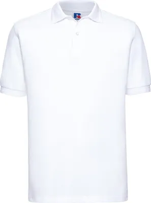 Image de Polo à côtes pour homme Russell, manches courtes FK708 (XL) (blanc)