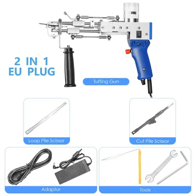 Produktbild von Elektrische Tufting-Pistole, 2-in-1-Funktionalität, 10-40 Stiche/Sekunde, EU-Stecker 220V-a/li/ul/div