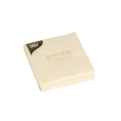Produktbild von Papstar Servietten, 3-lagig 1/4-Falz 25 cm x 25 cm creme, 15 x 20 Stück