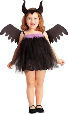 Produktbild von Dunkle Fee Halloween-Kostüm für Mädchen schwarz-lila 7-12 Monate (74-80 cm)
