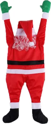 Produktbild von Großer Weihnachtsmann-Anhänger, niedlicher kletternder Weihnachtsmann zum Aufhängen, für die Außendekoration an Dach, Fenster oder Wand