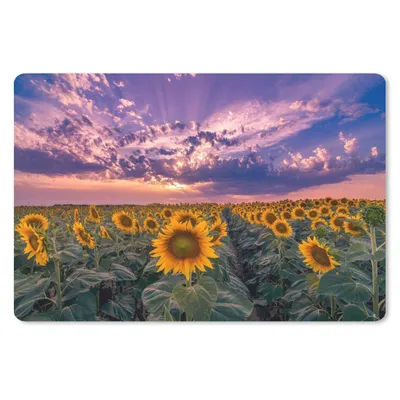 Produktbild von MuchoWow® Mauspad Mousepad Blumen - Himmel - Lila - Sonnenuntergang 27x18 cm - Mousepads - Maus Mat - Pad - Mausunterlage - Büroartikel - Desk Matten